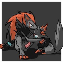 9_6 crying cub forced impending_sex male/ambiguous male_pokemon male_zoroark nintendo pokemon pokemon_(species) pokemon_bw rape tears young zoroark zorua