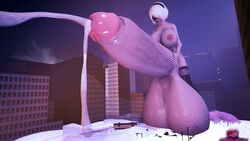 1futa 3d areolae balls balls_bigger_than_head blindfold breasts ceraph_keilah city cum cumshot destruction erect_penis erection excessive_cum futa_giantess futa_only futanari giant_futanari giantess headband huge_balls huge_breasts huge_cock hyper hyper_balls hyper_penis hyper_testicles light-skinned_futanari macro_futa mostly_nude nier:_automata nude nude_futanari penis penis_growth sequence solo white_hair yorha_2b