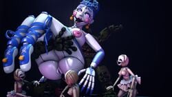 1boy 3d 3d_(artwork) 3d_model 4girls anal anal_penetration anal_sex ballora ballora_(fnafsl) big_ass big_breasts big_butt breasts brown_hair cock_on_face cosmic_trance female females five_nights_at_freddy's five_nights_at_freddy's:_sister_location five_nights_at_freddy's_3 fnaf male minireena penis_on_ass scottgames sister_location source_filmmaker springtrap springtrap_(fnaf) straight summer_ballora summer_ballora_2.0_(cosmic_trance) white_mask