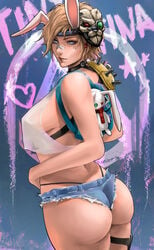 1girls aged_up big_ass big_breasts borderlands borderlands_3 busty denim_shorts female large_breasts legs lipstick looking_at_viewer midriff no_bra seductive seductive_smile sensual shorts sideboob smile solo tagme tank_top thick_thighs thighs thong tiny_tina we1cometoparadiseart welcometoparadise wtparadise