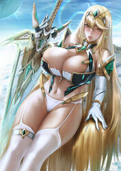 mythra from xenoblade (series) by supullim