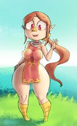 1girls 2021 breasts female female_focus female_only legs lickagoat long_hair medli nintendo solo the_legend_of_zelda thick_thighs thighs wind_waker wings