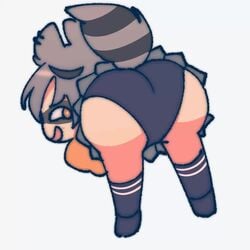 1girls animated ass ass_focus ass_shake big_ass big_butt big_ears bouncing_ass brown_hair butt_focus clothed ear_piercing fat_ass female female_focus female_only grey_hair hoodie indie_virtual_youtuber looking_at_butt looking_back mametchi_(artist) meme orange_eyes panties raccoon raccoon_ears raccoon_girl raccoon_tail shaking_butt short_hair skirt smile snuffy teasing thick_thighs thighs twerking unusual_pupils video virtual_youtuber