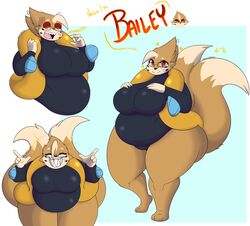 bailey_(dewwydartz) big_ass big_breasts big_butt chubby dewwydarts dewwydartz fat female floatzel furry glasses one-piece_swimsuit pokémon_(species) pokemon thick_thighs