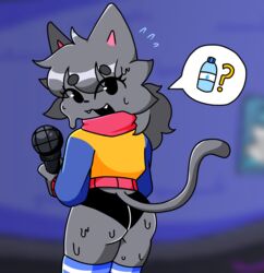 :3 ass ass_focus catgirl friday_night_funkin genderswap hoodie kapi_(paperkitty) little_horny looking_at_viewer rule_63 sweating sweaty_ass sweaty_butt