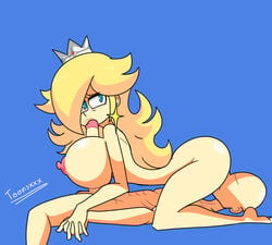 1boy 1girls 69 2021 69_position artist_signature ass blonde_hair blowjob blue_background blue_eyes breasts cunnilingus eltoonsz faceless_male facesitting female huge_breasts licking_anus licking_ass licking_pussy long_hair male mario_(series) nipples nude paizuri penis pose princess_rosalina pussy simple_background testicles titjob toonsxxx