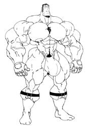 abs bara biceps big_bulge bulge flaccid huge_bulge human lionel_frost male_only missing_link monochrome muscle muscles muscular muscular_arms muscular_legs muscular_male muscular_thighs nipples pecs remert sketch solo solo_male veins veiny_penis