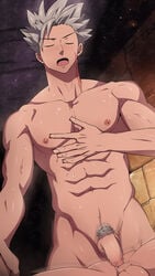 1boy anal ban_(nanatsu_no_taizai) black_monkey_pro closed_eyes male male_nipples male_only mazjojo muscular_male nanatsu_no_taizai nude_male