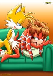 archie_comics bbmbbf furry lara-le male miles_prower mobius_unleashed palcomix sega sonic_(series) tails tails_the_fox