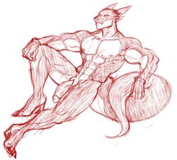 1boy abs anthro anthro_only bara brontide cloud_meadow collarbone countershading dragon dragon_(cloud_meadow) dragon_humanoid erect_penis erection fallameesto feet full_body gloves gloves_only horns male male_nipples male_only monochrome muscles muscular muscular_anthro muscular_arms muscular_legs muscular_male muscular_thighs nipples pecs penis pointy_ears sketch slit solo solo_male tail veiny_penis