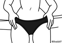 accurate_art_style bed bedroom bedroom_eyes black_bikini bottom deadinside97 holding_clothing holding_hips jaiden jaiden_animations jaidens_mom stripping taking_clothes_off youtube