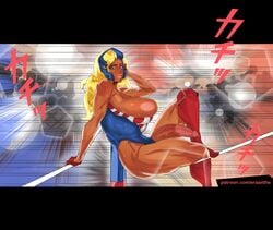 1futa blonde_hair clothed clothing dark-skinned_futanari dark_skin eraanthe futa_only futanari half-erect human partially_clothed solo tagme tan tightrope