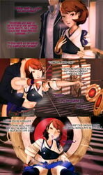 ahe_gao amateurthrowaway archer archery arrow bow english_text eyes_rolling_back fucked_silly male netorare persona persona_3 sex target text tongue_out yukari_takeba