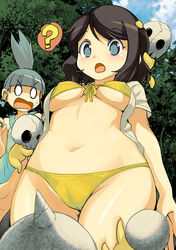 animal_crossing bra breasts cute imona_(muramasa_mikado) muramasa_mikado murana_(muramasa_mikado) murana_and_imona_adventure_in_monster_island nintendo only_player panties source_request thighs underboob villager_(animal_crossing) year_request