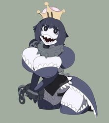 big_breasts black_dress black_panties breasts chain_chomp chompette hips imric1251 mario_(series) new_super_mario_bros._u_deluxe