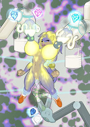 anthro athletic athletic_female big_breasts bodily_fluids bound breast_milking breasts chaos_emerald closed_eyes double_breast_sucking draining energy_drain eulipotyphlan female genitals hedgehog hi_res hirumono lactating lactation mammal milking milking_machine penetration power_drain pussy sega solo sonic_(series) sonic_the_hedgehog sonic_the_hedgehog_(series) super_sonic vaginal_penetration yelling