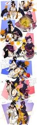 1boy 2girls ainz_ooal_gown albedo_(overlord) ass_in_dress big_ass big_breasts big_butt black_hair blush cleavage disgusted dress face_in_ass facesitting fart fart_cloud fart_everywhere fart_fetish fart_torture farting farting_contest farting_in_face horns lazei looking_back overlord_(maruyama) purple_hair shalltear_bloodfallen smile succubus text text_bubble under_clothes under_dress wings