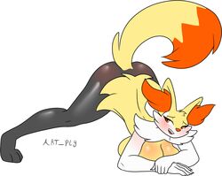 anthro artply big_breasts braixen breasts female hi_res jack-o'_pose jack-o_pose looking_at_viewer looking_pleasured nintendo pokémon_(species) pokemon pokemon_(species) pose solo thick_thighs video_games