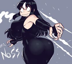 1girls 2021 ass bare_shoulders big_breasts borrowed_character breasts claws long_hair minami_aomori mob_face monster_girl noss_the_nosferatu_(crap-man) solo solo_female tagme thick thick_ass thick_thighs tight_clothing vampire