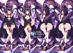 1girls angel_wings armwear bangs black_dress black_gloves blunt_bangs blunt_ends book bottomless breasts choker cleft_of_venus closed_mouth dakimakura_(medium) dress eyelashes female female_focus female_only flat_chest flat_chested fur-trimmed_choker gloves halo hand_on_tentacle high_heels hololive hololive_english hololive_myth long_hair looking_at_viewer low_wings mole mole_under_eye multicolored_hair multiple_views ninomae_ina'nis orange_hair panties peace_sign pointy_ears purple_eyes purple_hair purple_panties pussy rezodwel sidelocks single_thighhigh small_breasts smile tassel tattoo_on_belly tentacle tentacles_on_legs thighhighs tsurime uncensored very_long_hair virtual_youtuber watermark white_legwear wings