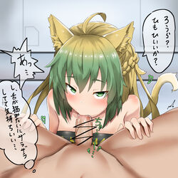 atalanta_(fate) blowjob catgirl fate/apocrypha fate/grand_order fate_(series) fellatio looking_at_viewer pov tagme two-tone_hair yuzu_kiro