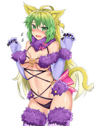 1girls alternate_costume atalanta_(fate) cat_ears catgirl dangerous_beast fate/apocrypha fate/grand_order fate_(series) long_hair medium_breasts no_bra tagme two-tone_hair yuzu_kiro