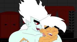 2boys boy_rape danny_fenton danny_phantom dark_danny forced_yaoi gay male male_only malesub monster_boy questionable_anatomy rape tears white_hair yaoi