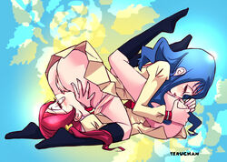 69 clothing cunnilingus erika_kurumi heartcatch_pretty_cure! oral_sex panties pretty_cure school_uniform teruchan tsubomi_hanasaki yuri