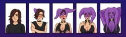 arms_behind_head bimbo bimbofication bobstickles brainwashing breast_expansion cleavage corruption female gender_transformation identity_death large_breasts mtf_transformation purple_skin red_sunday species_transformation transformation transformation_sequence twi'lek