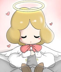 angel angel_(kirby) angel_wings halo handjob kirby_(series)