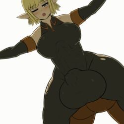 1boy 1futa all_fours anal anal_penetration anal_sex animated balls blonde_hair bulge clothed clothed_sex clothing cra dark-skinned_male elbow_gloves erection evangelyne fibilis flaccid flaccid_while_penetrated from_behind fully_clothed futa_focus futanari futasub huge_balls huge_cock huge_testicles humanoid humanoid_penis large_breasts large_penis light-skinned_futanari light_skin low-angle_view male male_on_futa pale_skin penis sex solo_focus stomach_bulge testicles thick_thighs tight_clothing wakfu