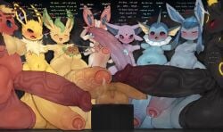 2023 all_nine_eeveelutions anthro balls big_balls big_penis brother brothers canid eevee eeveelution espeon flareon forehead_gem fur gay generation_1_pokemon generation_2_pokemon generation_4_pokemon generation_6_pokemon genitals glaceon group hi_res huge_balls huge_cock hyper hyper_balls hyper_genitalia hyper_penis incest jolteon leafeon male male_only mammal navel nintendo nipples penis pokemon pokemon_(species) quadruped red_gem sibling sylveon syuro tenting text through_wall umbreon vaporeon yaoi yellow_body yellow_fur