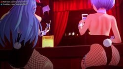 1boy 3d 4girls animated aqua_(konosuba) ass big_ass big_breasts blue_hair breasts bunny_ears bunny_girl bunnysuit commission crossover erza_scarlet fairy_tail female huge_ass huge_breasts juanpi_amvs koikatsu kono_subarashii_sekai_ni_shukufuku_wo! large_ass large_breasts long_hair lucy_heartfilia male mp4 no_bra no_sound patreon patreon_username phone re:zero_kara_hajimeru_isekai_seikatsu red_hair rem_(re:zero) selfie short_hair shounen_jump twitter_username video