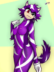 bodypaint furry purple_body sonic_(series) sonic_forces wolfurra_the_coldblooded