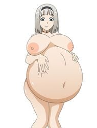 1girls anna_nishikinomiya awesometacular big_belly big_breasts big_butt blue_eyes choker damnitshuge female female_pred grey_hair hairband hand_on_belly implied_vore light-skinned_female light_skin nude nude_female nudity okuma_tanukichi oral_vore pregnant shimoneta_to_iu_gainen_ga_sonzai_shinai_taikutsu_na_sekai