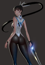 ass black_hair eve_(stellar_blade) long_legs playstation playstation_5 solo sony sony_corporation sony_interactive_entertainment stellar_blade