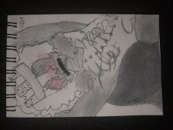 1x1x1x1 1x1x1x1_(forsaken) arms_up blocked blush cap crown domino_crown embarrassed flashing_eyes fluffy_hair flustered forsaken_(roblox) killer pencil_drawing red_eyes roblox roblox_game robloxian scarf see-through self_upload slightly_open_mouth tagme tagme_(artist) tied_hair traditional_media traditional_media_(artwork) white_hair
