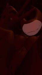 breasts_out cryptiacurves legs_apart legs_spread legs_up peace_sign pussy_exposed red_demon vagina vrchat vrchat_avatar vrchat_model