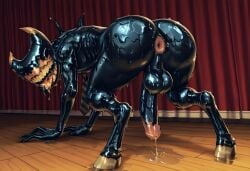 ai_generated all_fours anal_juice ass ass_focus ass_up asshole bendy bendy_and_the_dark_revival bendy_and_the_ink_machine big_ass bronin666 cock collar cum cum_drip cum_puddle cum_splatter hooves horns horns_and_hooves ink ink_demon large_penis long_fingernails long_legs monster oil oiled oiled_skin penis ribcage saliva saliva_string skinny smile spikes sweat sweating sweaty sweaty_butt teeth teeth_showing thick_ass thick_thighs thighs tie wide_smile