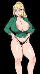 big_ass big_breasts big_butt big_nipples big_thighs big_titties casual_outfit_(metroid) clothing curvaceous curvaceous_female curvaceous_figure curvy curvy_figure curvy_hips female female_focus female_only long_hair looking_at_viewer metroid milf mr.brightside nintendo nipples samus_aran yellow_hair
