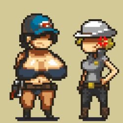 2d 2d_(artwork) 2d_artwork 2girls background big_breasts black_hair blonde_female blonde_hair blonde_hair blonde_hair_female boots breasts breasts breasts_bigger_than_head breasts_out charlotte_(dead_ahead) clothed clothed_female clothes clothing curvaceous curvaceous_female curvaceous_figure curves curvy curvy_body curvy_female curvy_figure curvy_hips curvy_milf dead_ahead enormous_breasts enormous_tits female female_focus female_only females females_focus females_only hair huge_breasts looking_at_partner massive_boobs massive_breasts massive_tits mature mature_female mature_woman milf pants partially_clothed pixel pixel34 pixel_(artwork) pixel_art pixelated police police_hat police_officer police_uniform policewoman polina_(dead_ahead) seductive seductive_body seductive_look seductive_pose seductive_smile standing stockings tits_bigger_than_head tits_out white_skinned_female young young_female younger_female