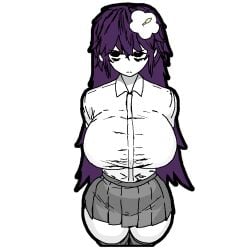 big_breasts huge_breasts jvne_(sewerslvt) music_(culture) purple_hair school_uniform sewerslvt sewerslvt_(artist) tagme thick_thighs thighs traced