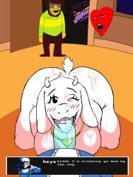 ass ass_bigger_than_head blue_penis cum cum_in_ass cum_in_mouth cum_inside cum_on_breasts cum_on_face deltarune drunk fellatio furry furry_ears furry_tail horns kris_(deltarune) meme monster monster_girl mother mother_and_son motherly_cuckold pixel_art player pov pov_eye_contact pov_male sans skeleton soyjak susie_(deltarune) toriel toriel_(deltarune) toriel_dreemurr
