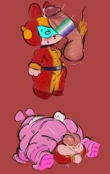 aji_con_corbata anthro anthro_female anthro_penetrated big_penis body_fluids bodysuit brawl_stars bunny_ears bunny_girl bunny_grom bunny_suit bunny_tail bunnysuit chubby_female cony_(line) cum_inside cute fluids full_body furry grom_(brawl_stars) hairy_male human human_male human_on_anthro line_(app) line_friends massive_cock mating_press max_(brawl_stars) muscular muscular_male penis pink_bunnysuit pink_fur pink_pussy precum straight straight_female stretching sweating