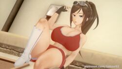 1girls 3d 3d_(artwork) alternate_costume big_ass big_breasts blue_eyes boots brown_hair claire_redfield clothing curvaceous curvy erect_nipples erect_nipples_under_clothes female_only hand_on_head huge_ass huge_breasts koikatsu large_ass large_breasts leaning looking_at_viewer nipples_visible_through_clothing one_leg_up open_mouth patreon pinup ponytail pose resident_evil resident_evil_2 revealing_clothes seductive shorts sitting solo sports_bra sportswear summer sunglasses sunglasses_on_head sunny takeo92 tank_top text thick_ass thick_thighs tight_clothing voluptuous wide_hips