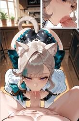blowjob deepthroat fellatio huge_breasts