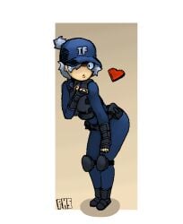 1girls 2d 2d_(artwork) 2d_artwork ass ass_focus ass_up background blue_eyes boots breasts bubble_ass bubble_butt clothed clothed_female clothes clothing curvaceous curvaceous_female curvaceous_figure curves curvy curvy_body curvy_female curvy_figure curvy_thighs dead_ahead digital_art digital_drawing_(artwork) digital_media digital_media_(artwork) female female_focus female_only heart heart_symbol kissing looking_at_viewer pants pepper_(dead_ahead) police police_hat police_officer police_uniform policewoman priamryconceptartist red_heart seducing seduction seductive seductive_body seductive_look seductive_pose solo solo_female solo_focus standing tactical_gear white_background white_skinned_female young young_female younger_female