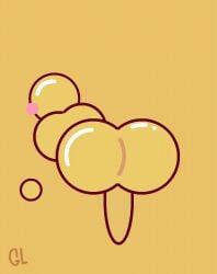 animated animation ass ass_focus blush blush disembodied_penis fat_ass female female/male female_focus female_on_top huge_ass no_eyes oiled_up shiny shiny_skin simple_background simple_shading straight yellow_body yellow_skin