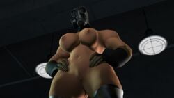 1girls 3d 3d_(artwork) female fempyro gas_mask mrbagheadman muscular muscular_female nude_female pyro pyro_(team_fortress_2) sfm source_filmmaker team_fortress_2 valve