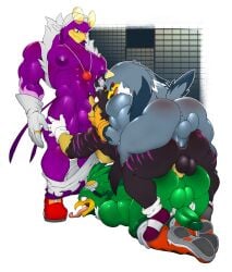 4boys anal anal_sex blowjob ftm_crossgender gay gay_sex genderswap genderswap_(ftm) gloves jet_the_hawk male male_only mobian_(species) muscular muscular_male oc original_character pecs rule_63 shoes sonic_(series) sonic_the_hedgehog_(series) storm_the_albatross tailverknk train_position wave_the_swallow